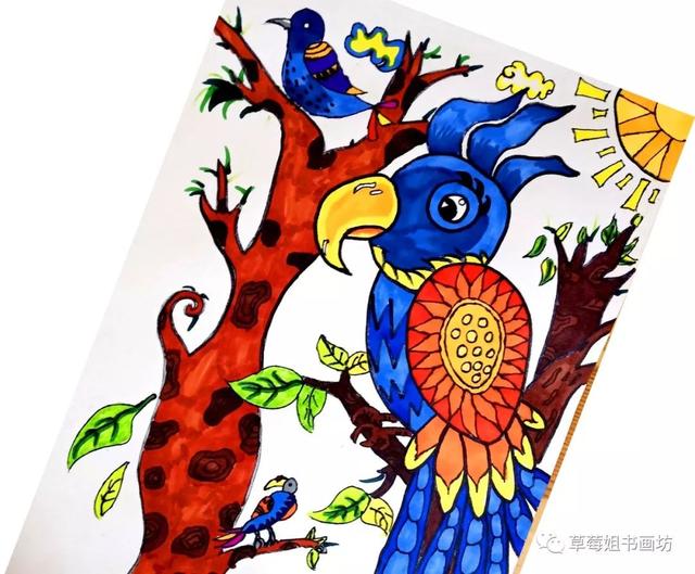 教程 | 儿童创意画《金刚鹦鹉》-10.jpg