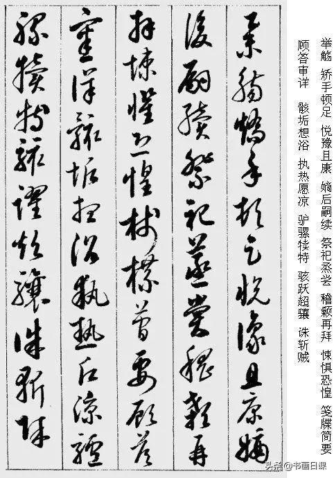 值得收藏学习的书法作品，启功《草书千字文》附释字-17.jpg