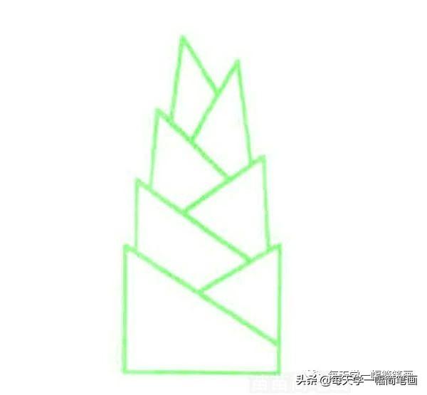 每天学一幅简笔画--简单的竹笋简笔画步骤图解教程-4.jpg