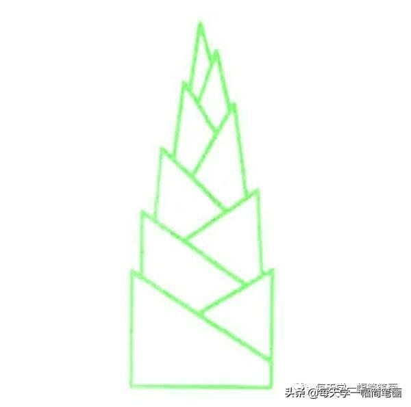 每天学一幅简笔画--简单的竹笋简笔画步骤图解教程-5.jpg