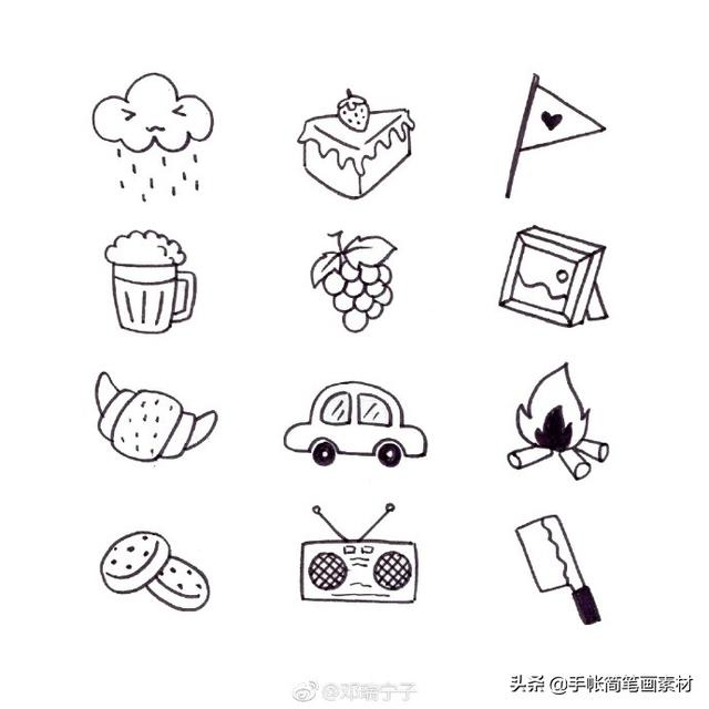 上百种简笔画素材，收藏备用吧-4.jpg