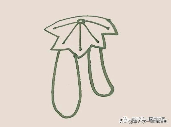 每天学一幅简笔画--丝瓜简笔画的画法步骤图解教程-4.jpg