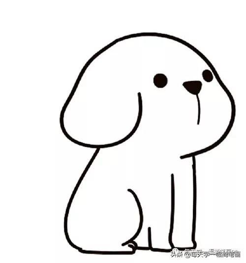 每天学一幅简笔画--可爱小狗简笔画的画法步骤图解-7.jpg