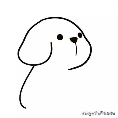 每天学一幅简笔画--可爱小狗简笔画的画法步骤图解-5.jpg