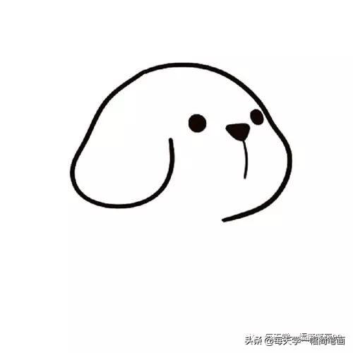 每天学一幅简笔画--可爱小狗简笔画的画法步骤图解-4.jpg
