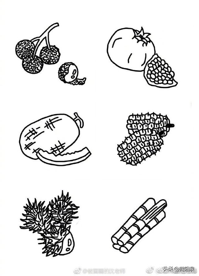 超多的水果蔬菜瓜果简笔画-7.jpg