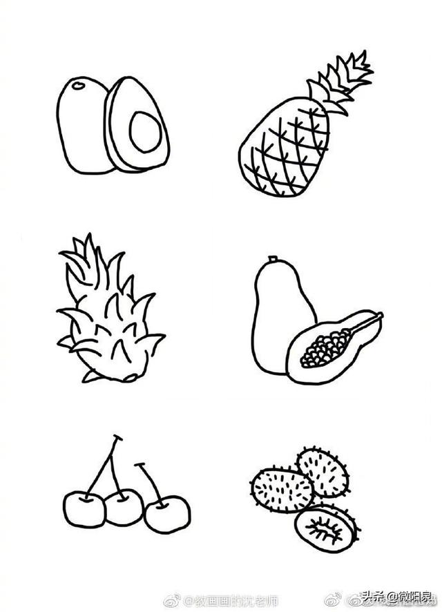 超多的水果蔬菜瓜果简笔画-6.jpg