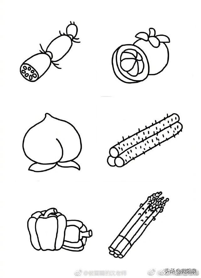 超多的水果蔬菜瓜果简笔画-4.jpg