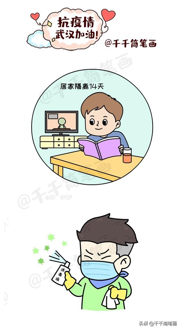 儿童抗击疫情简笔画大全，战胜新型肺炎！武汉加油-6.jpg