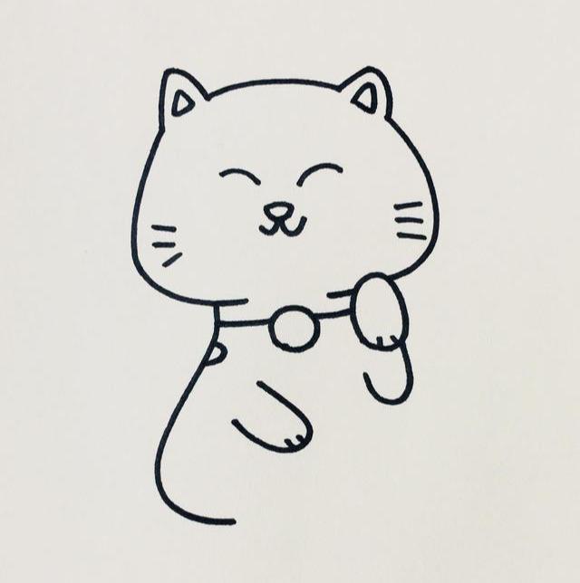 每天一张简笔画 | 招财猫（内含详细步骤）-6.jpg