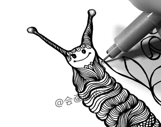 零基础画简笔画，一只可爱的线描蜗牛-4.jpg