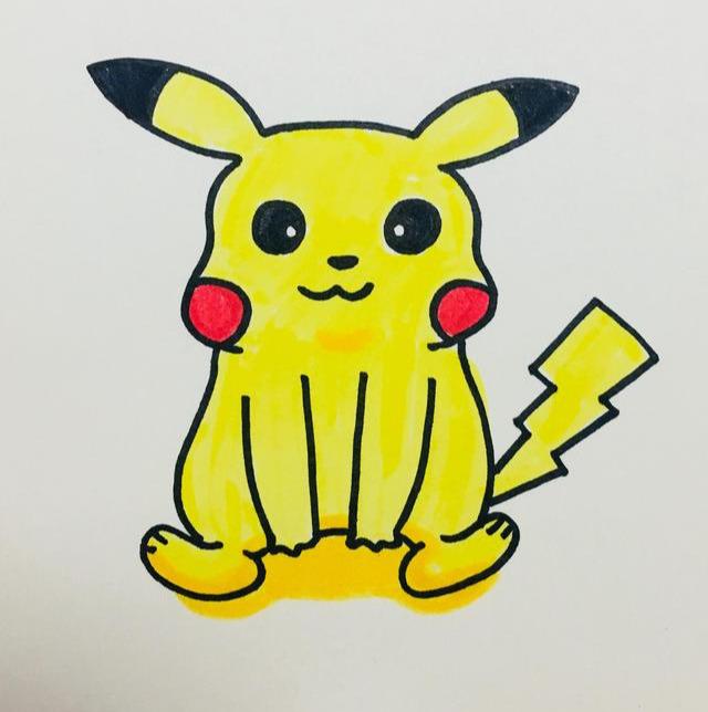 每天一张简笔画 | 比卡丘（内含详细步骤）-8.jpg