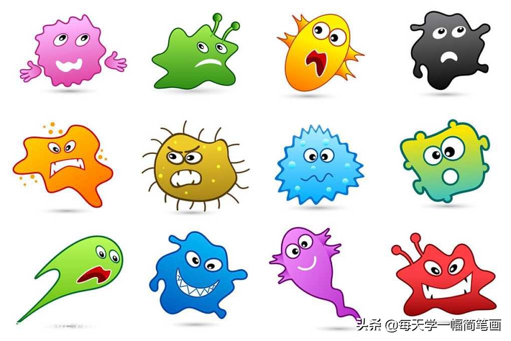 每天学一幅简笔画--病毒简笔画的画法-13.jpg