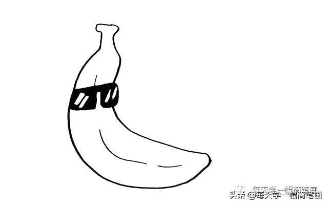 每天学一幅简笔画--两个香蕉简笔画步骤图片大全-11.jpg