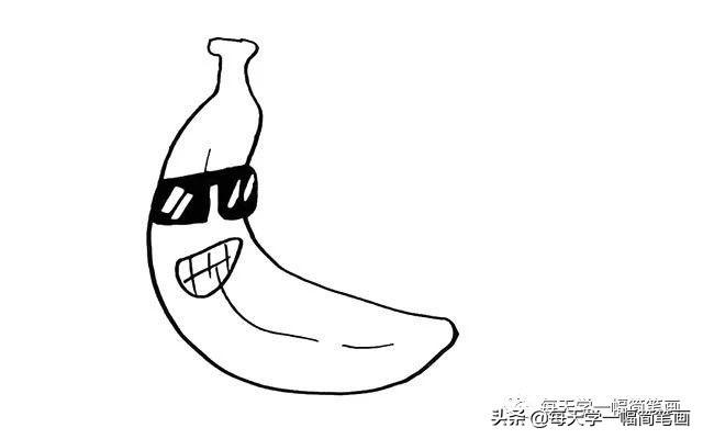 每天学一幅简笔画--两个香蕉简笔画步骤图片大全-12.jpg