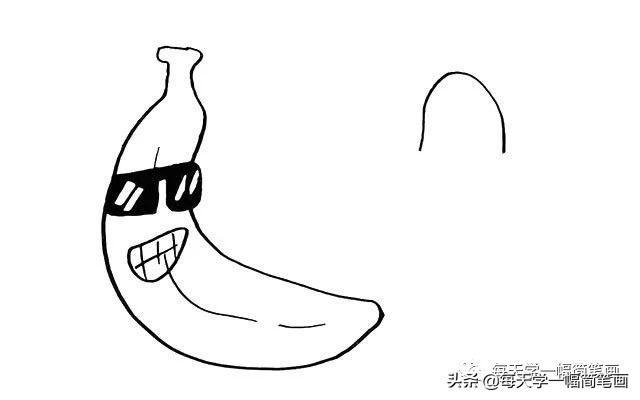 每天学一幅简笔画--两个香蕉简笔画步骤图片大全-13.jpg