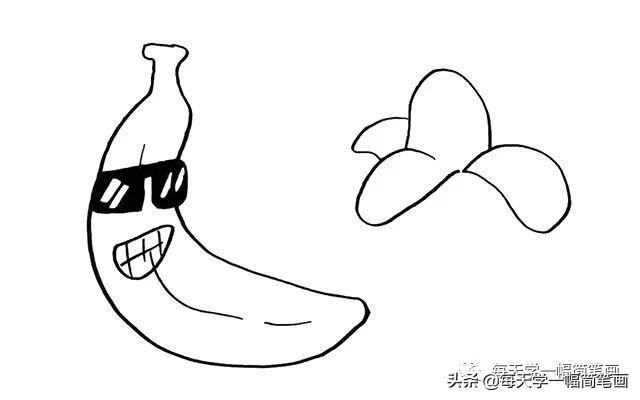每天学一幅简笔画--两个香蕉简笔画步骤图片大全-14.jpg
