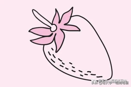 每天学一幅简笔画--草莓简笔画的画法步骤图解教程及图片大全-8.jpg
