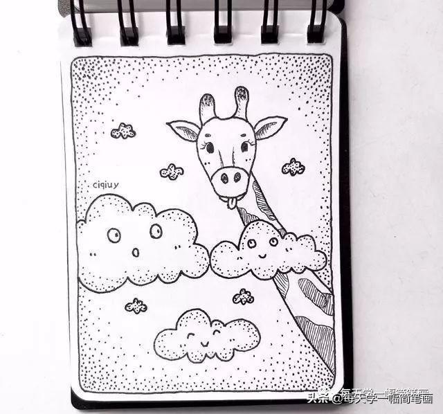 每天学一幅简笔画--一支笔就能画的黑白风景-5.jpg