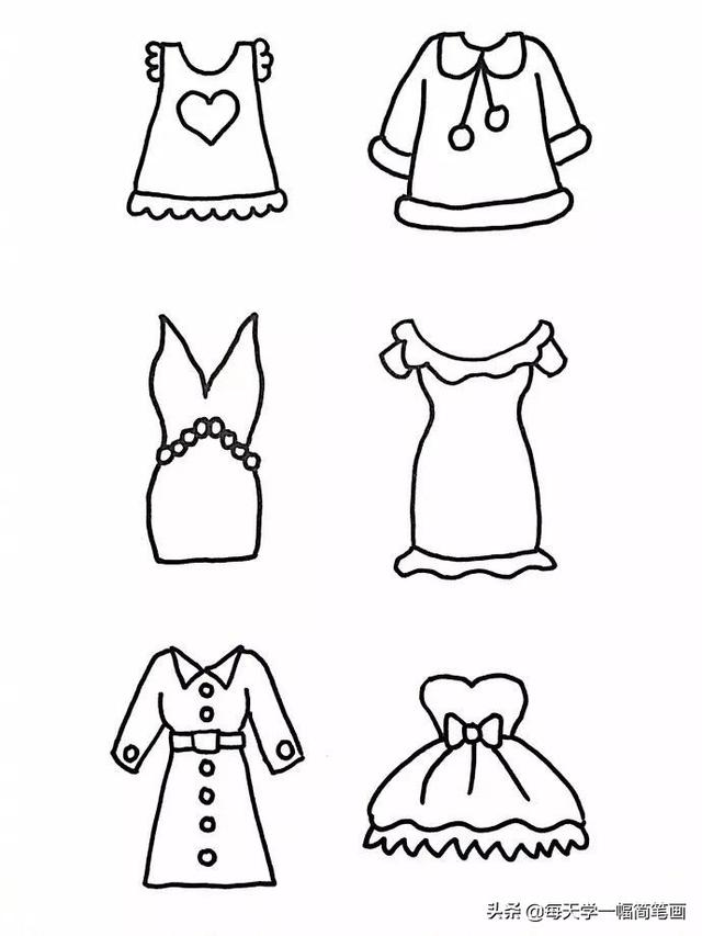 每天学一幅简笔画--60种衣服的简单简笔画画法，附教程-14.jpg