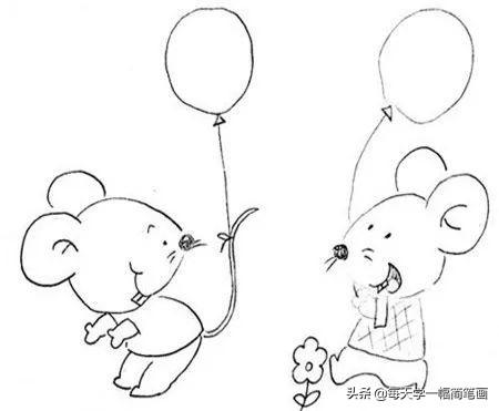 每天学一幅简笔画--鼠年各种老鼠简笔画-9.jpg