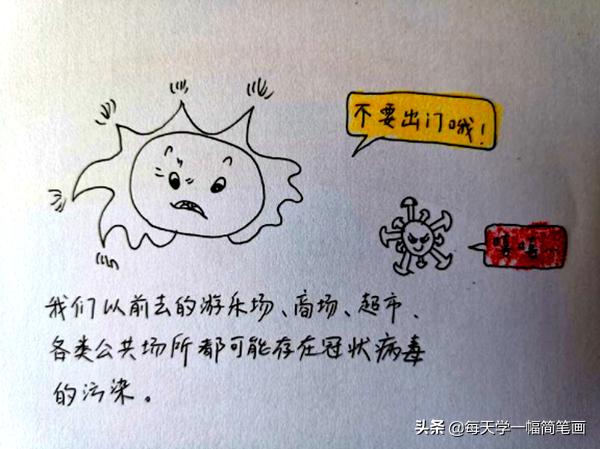 送给孩子们的新型冠状病毒简笔画-6.jpg