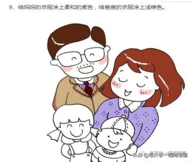 每天学一幅简笔画--幼儿幸福的一家人简笔画图片-9.jpg