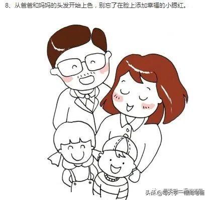 每天学一幅简笔画--幼儿幸福的一家人简笔画图片-7.jpg