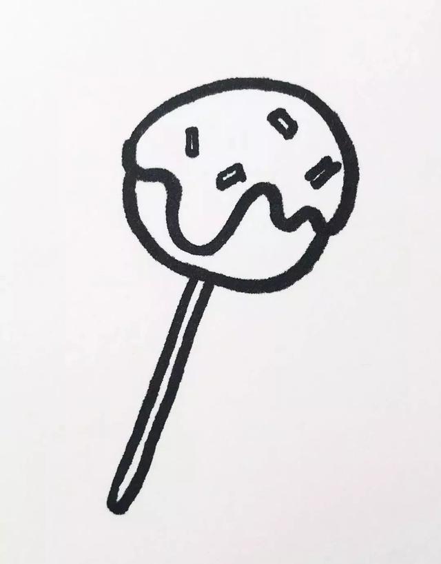 简笔画小课堂—简单好画马可笔的诱人的小蛋糕甜甜圈简笔画-35.jpg