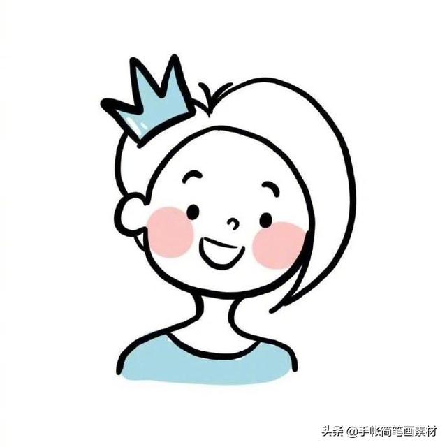 可爱漂亮的女孩头像简笔画-6.jpg