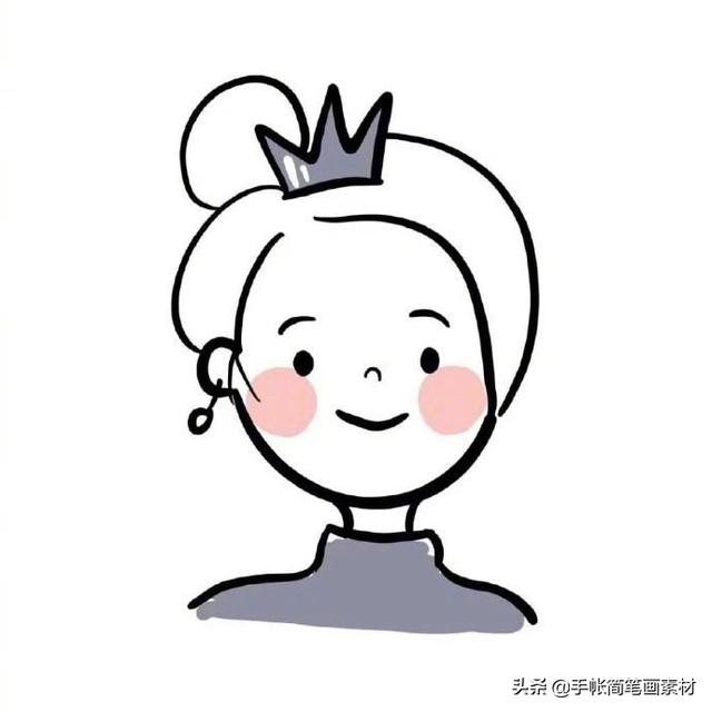 可爱漂亮的女孩头像简笔画-7.jpg