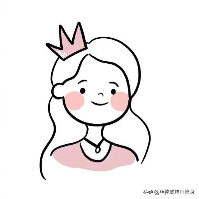 可爱漂亮的女孩头像简笔画-5.jpg