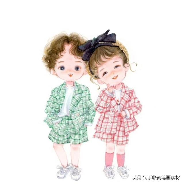 可爱的小朋友水彩小像~喜欢收藏-4.jpg