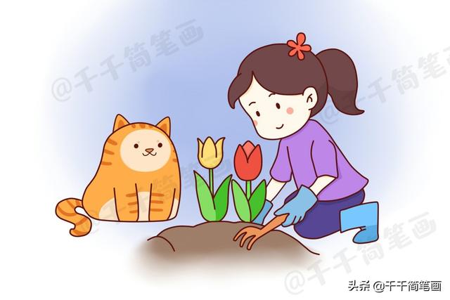 一组漂亮的风景简笔画，关于春天儿童涂色画模板，幼儿园老师必备-17.jpg