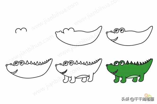 儿童简笔画：50组动物素材，简单易学，马住画起来！-13.jpg