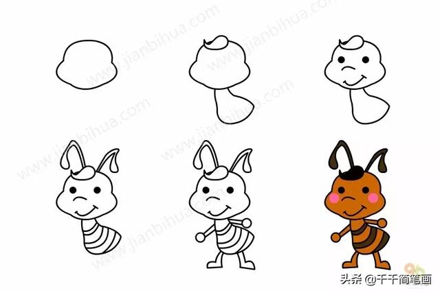 儿童简笔画：50组动物素材，简单易学，马住画起来！-19.jpg