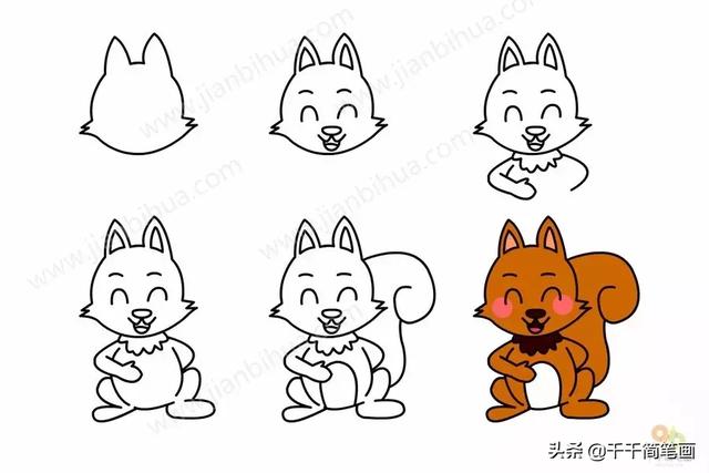 儿童简笔画：50组动物素材，简单易学，马住画起来！-21.jpg