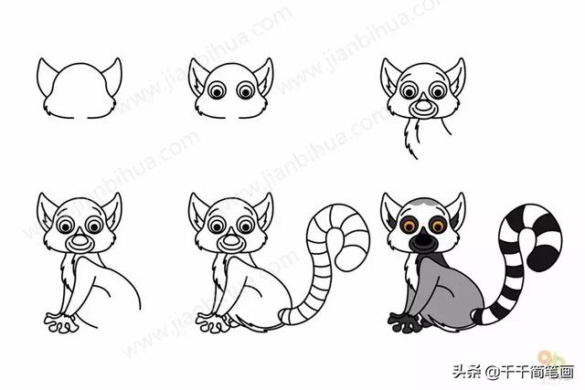 儿童简笔画：50组动物素材，简单易学，马住画起来！-18.jpg