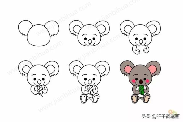 儿童简笔画：50组动物素材，简单易学，马住画起来！-20.jpg
