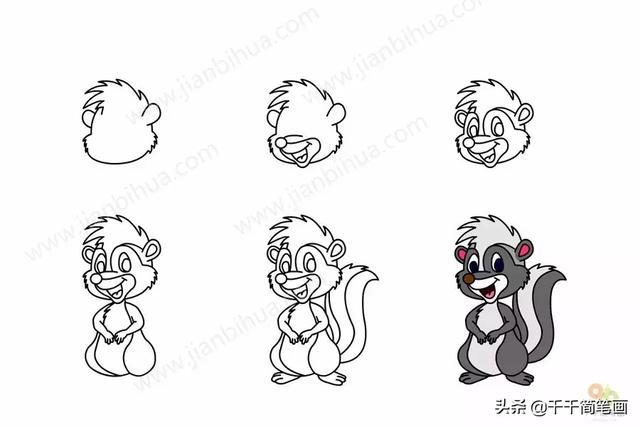 儿童简笔画：50组动物素材，简单易学，马住画起来！-15.jpg