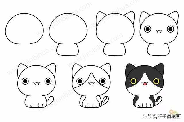 儿童简笔画：50组动物素材，简单易学，马住画起来！-31.jpg