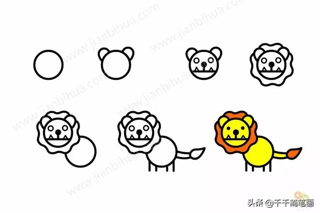儿童简笔画：50组动物素材，简单易学，马住画起来！-29.jpg