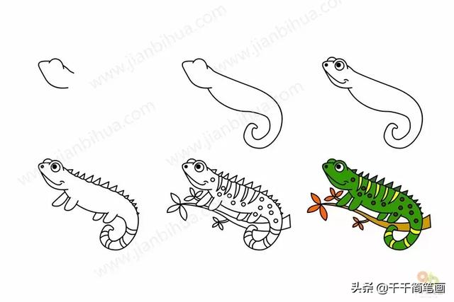 儿童简笔画：50组动物素材，简单易学，马住画起来！-24.jpg