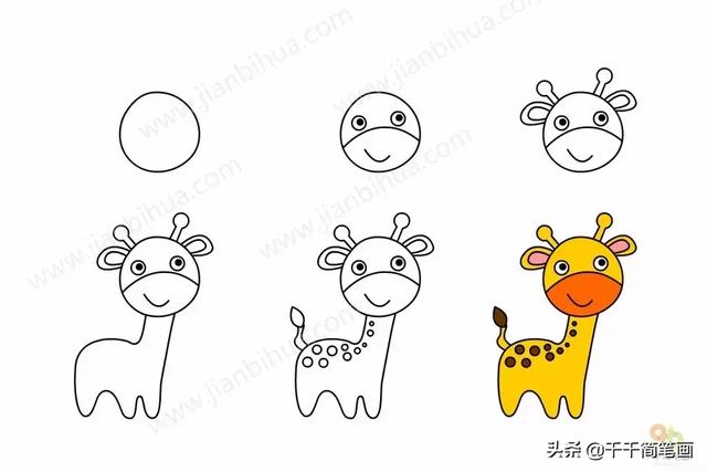 儿童简笔画：50组动物素材，简单易学，马住画起来！-32.jpg