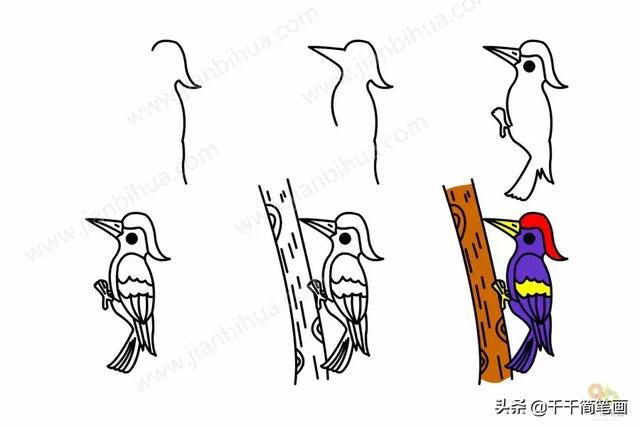儿童简笔画：50组动物素材，简单易学，马住画起来！-45.jpg
