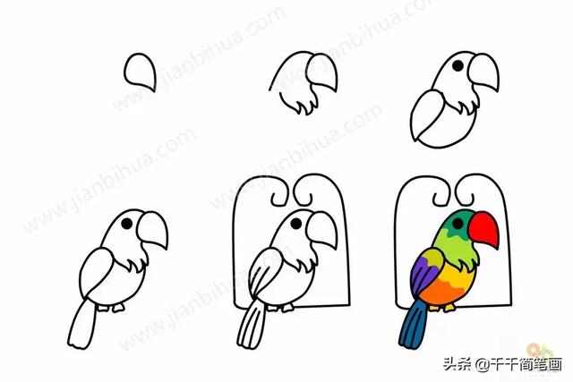 儿童简笔画：50组动物素材，简单易学，马住画起来！-46.jpg