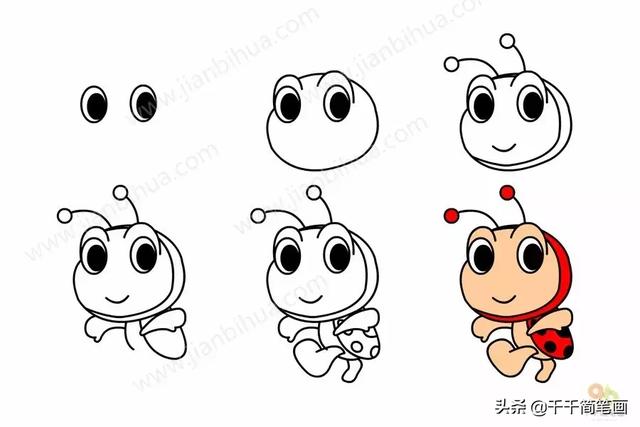 儿童简笔画：50组动物素材，简单易学，马住画起来！-44.jpg
