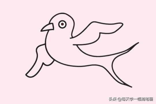 每天学一幅简笔画--超简单燕子简笔画的画法步骤图片大全-4.jpg