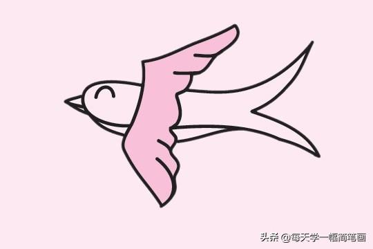 每天学一幅简笔画--超简单燕子简笔画的画法步骤图片大全-7.jpg