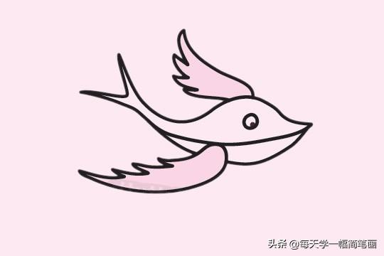 每天学一幅简笔画--超简单燕子简笔画的画法步骤图片大全-5.jpg